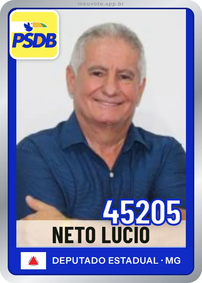 Carta de Neto Lúcio, número 45205, PSDB