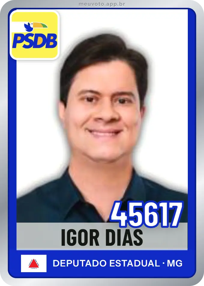Carta de Igor Dias, número 45617, PSDB