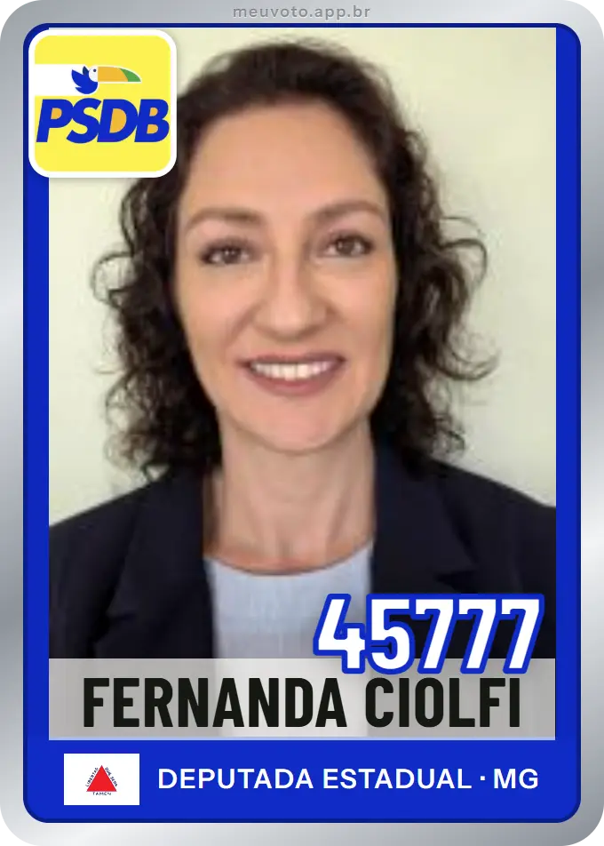 Carta de Fernanda Ciolfi, número 45777, PSDB