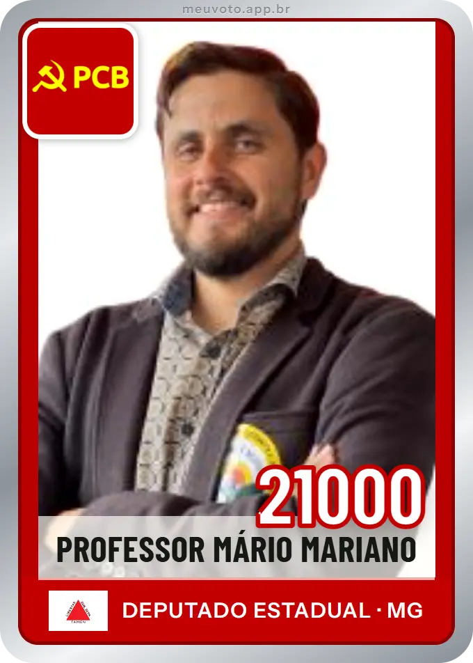 Carta de Professor Mário Mariano, número 21000, PCB