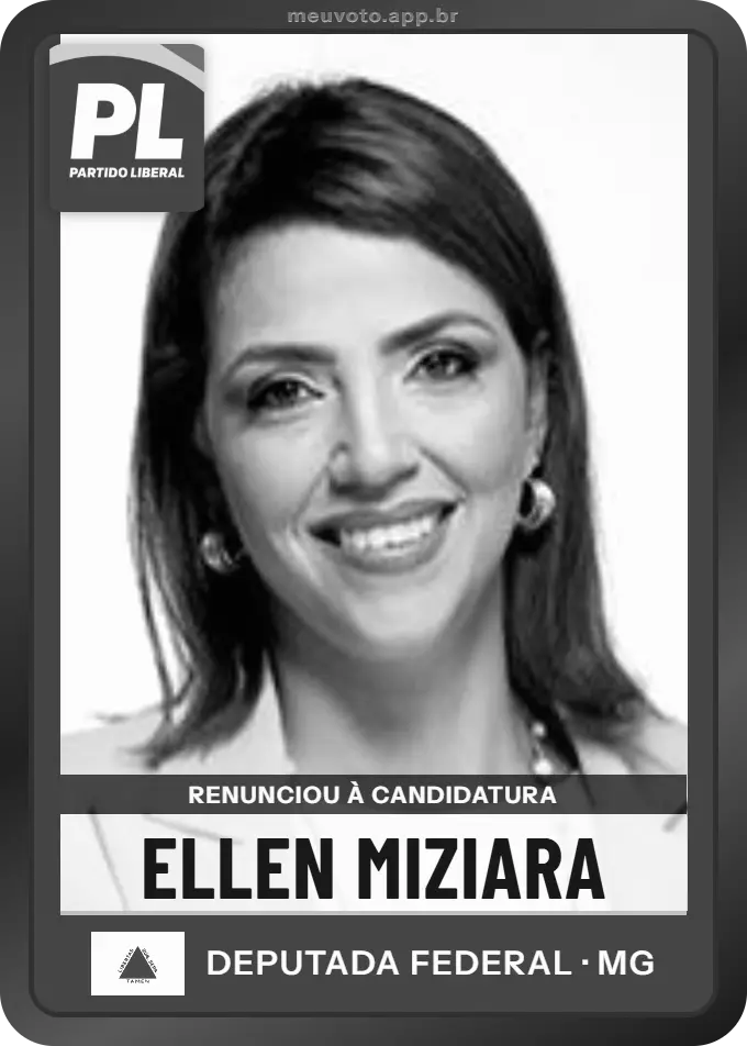Carta de Ellen Miziara, PL. Renunciou à candidatura e não vai à urna.