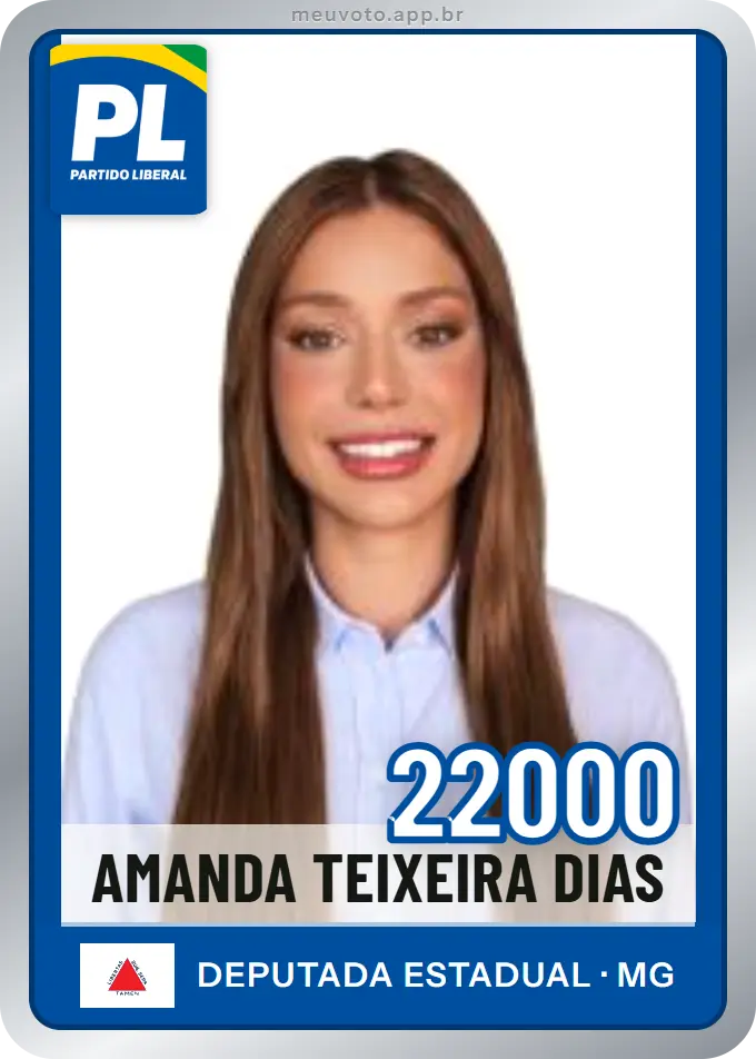 Carta de Amanda Teixeira Dias, número 22000, PL