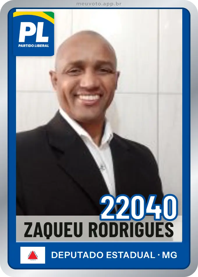 Carta de Zaqueu Rodrigues, número 22040, PL