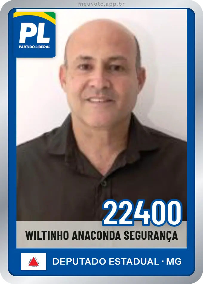 Carta de Wiltinho Anaconda Segurança, número 22400, PL