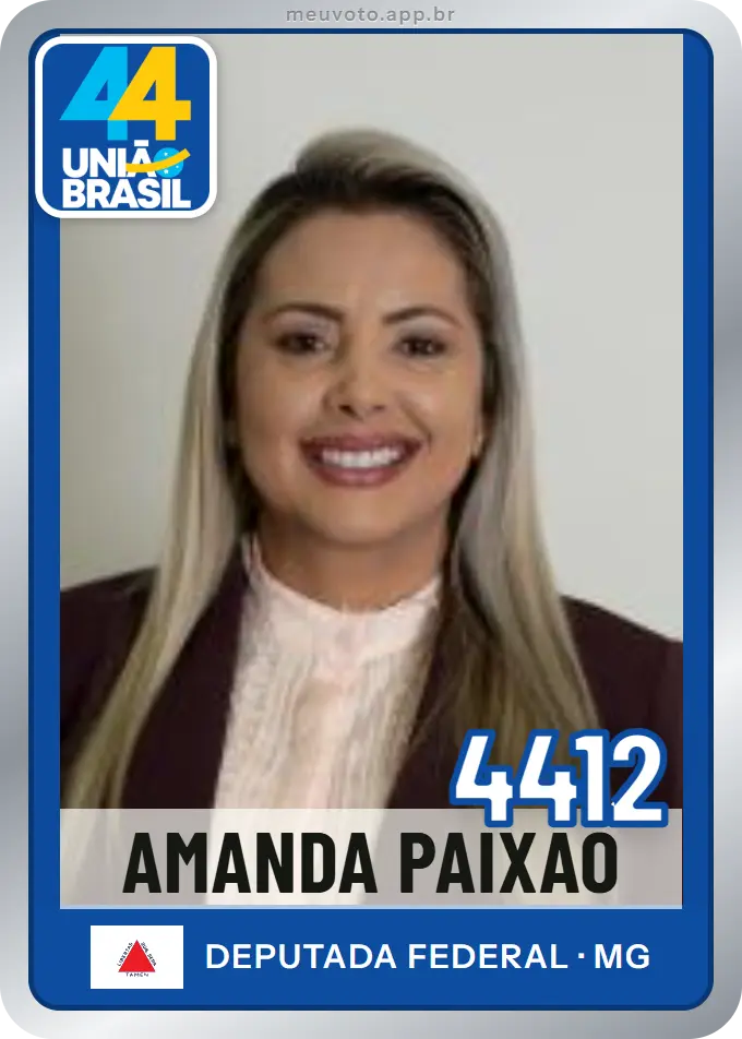 Carta de Amanda Paixão, número 4412, União