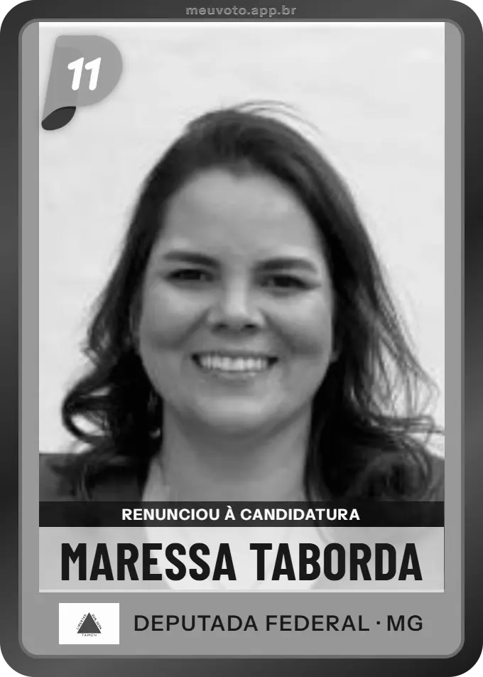 Carta de Maressa Taborda, PP. Renunciou à candidatura e não vai à urna.