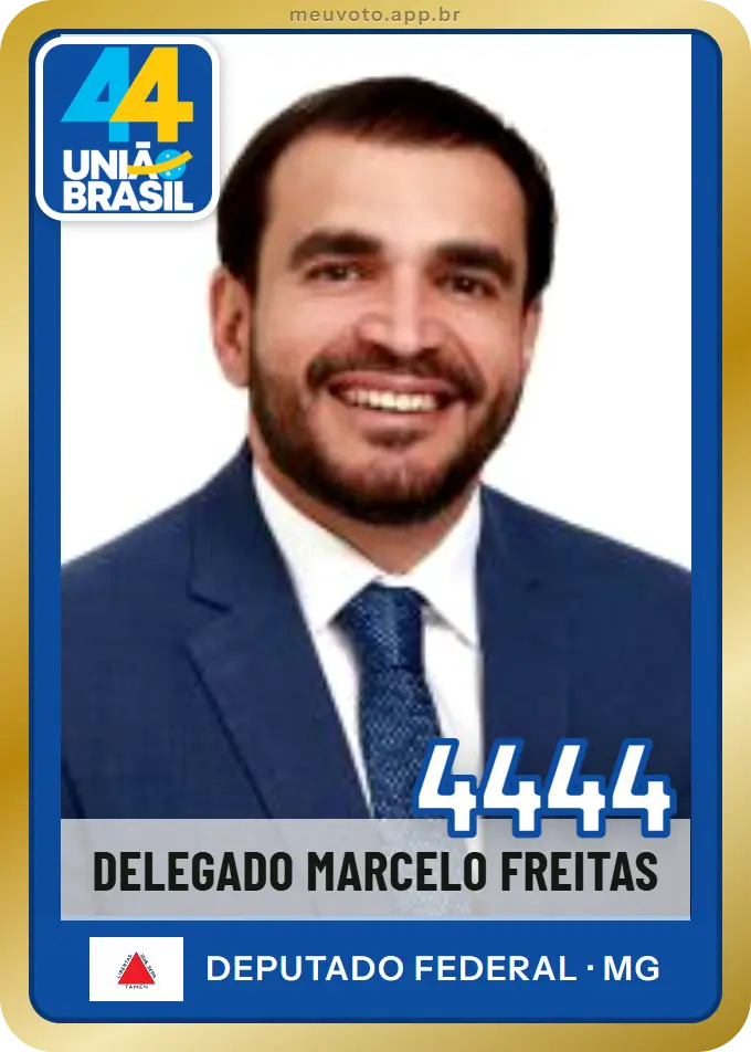 Carta de Delegado Marcelo Freitas, número 4444, União