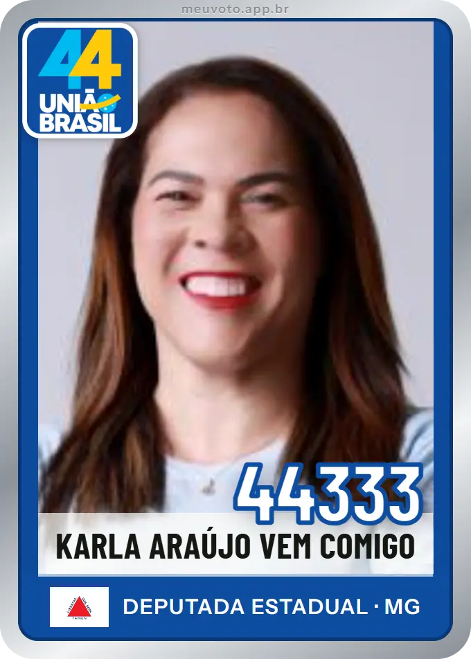 Carta de Karla Araújo Vem Comigo, número 44333, União