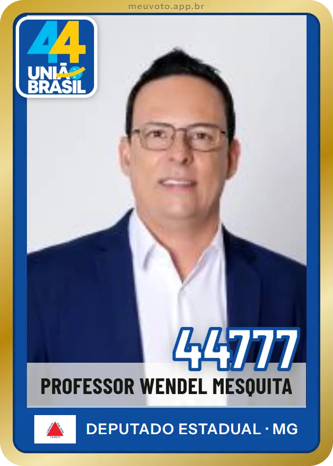 Carta de Professor Wendel Mesquita, número 44777, União
