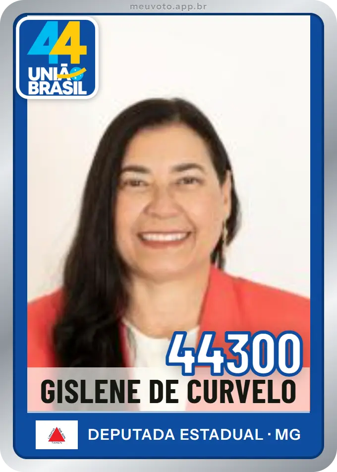 Carta de Gislene de Curvelo, número 44300, União