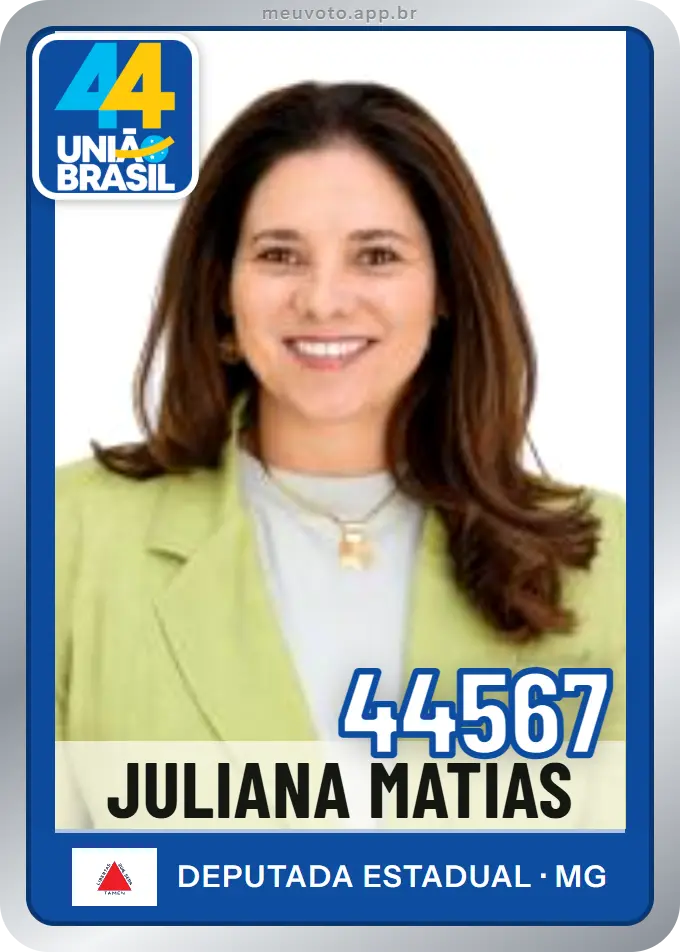 Carta de Juliana Matias, número 44567, União