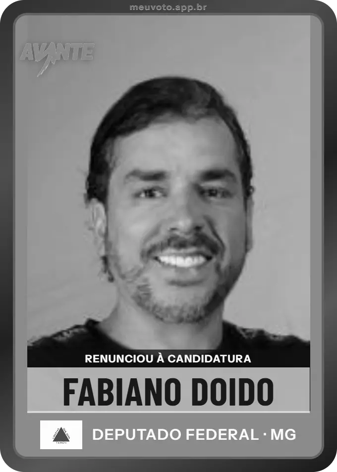 Carta de Fabiano Doido, Avante. Renunciou à candidatura e não vai à urna.