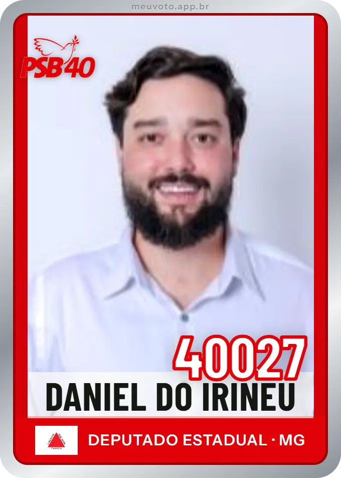 Carta de Daniel do Irineu, número 40027, PSB