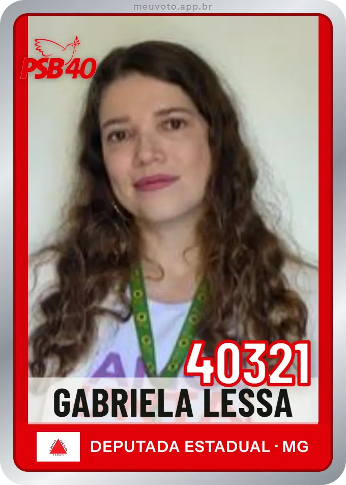 Carta de Gabriela Lessa, número 40321, PSB