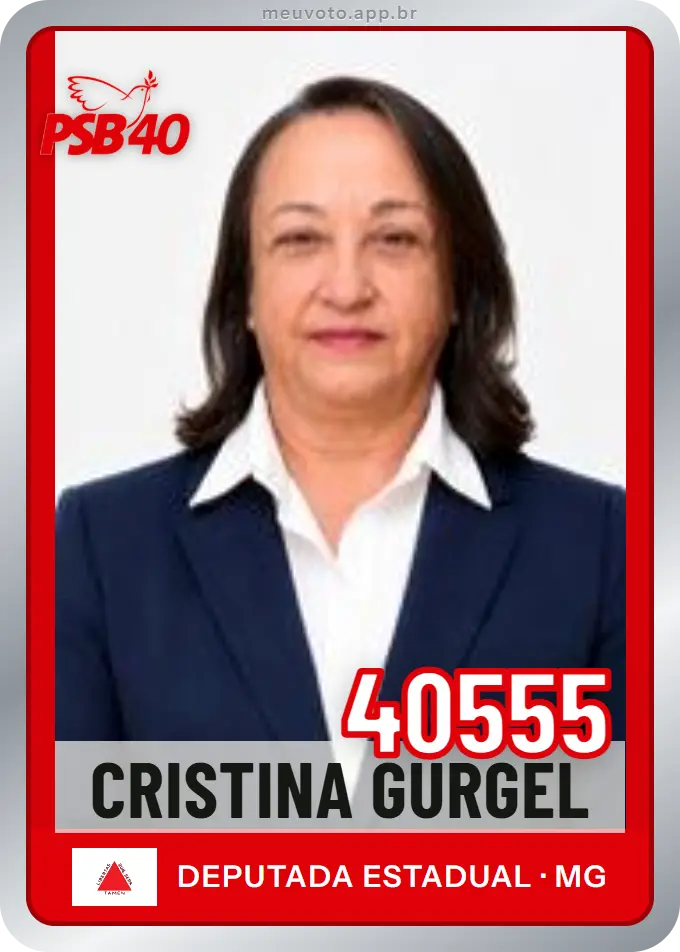 Carta de Cristina Gurgel, número 40555, PSB