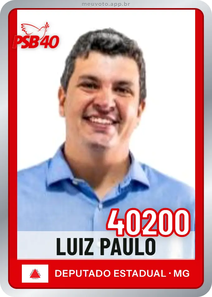 Carta de Luiz Paulo, número 40200, PSB