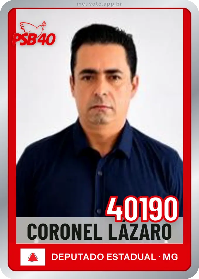Carta de Coronel Lázaro, número 40190, PSB