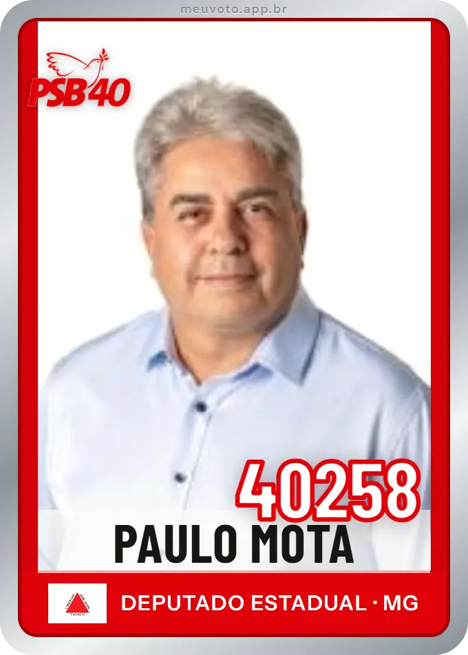 Carta de Paulo Mota, número 40258, PSB