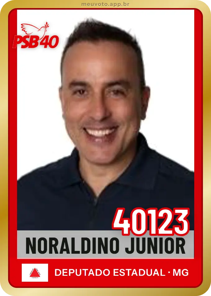 Carta de Noraldino Junior, número 40123, PSB