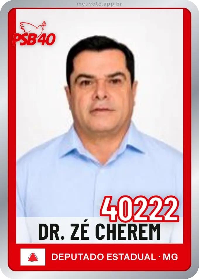 Carta de Dr. Zé Cherem, número 40222, PSB