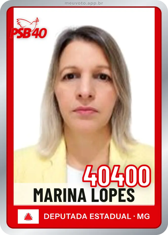 Carta de Marina Lopes, número 40400, PSB