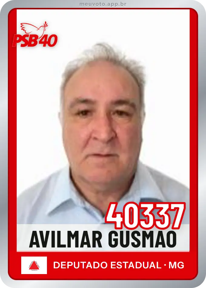 Carta de Avilmar Gusmão, número 40337, PSB