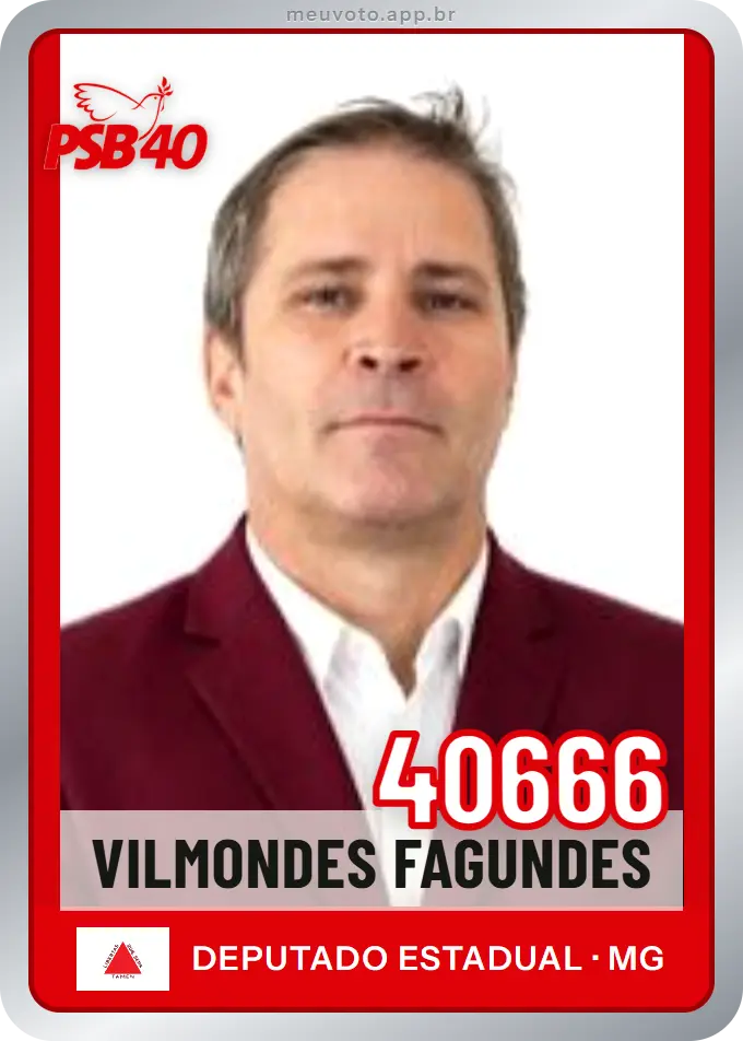 Carta de Vilmondes Fagundes, número 40666, PSB