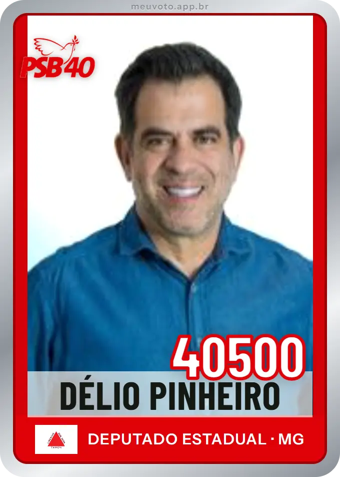 Carta de Délio Pinheiro, número 40500, PSB