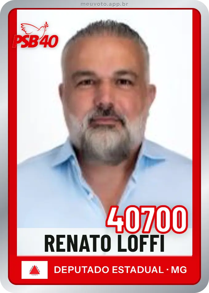 Carta de Renato Loffi, número 40700, PSB
