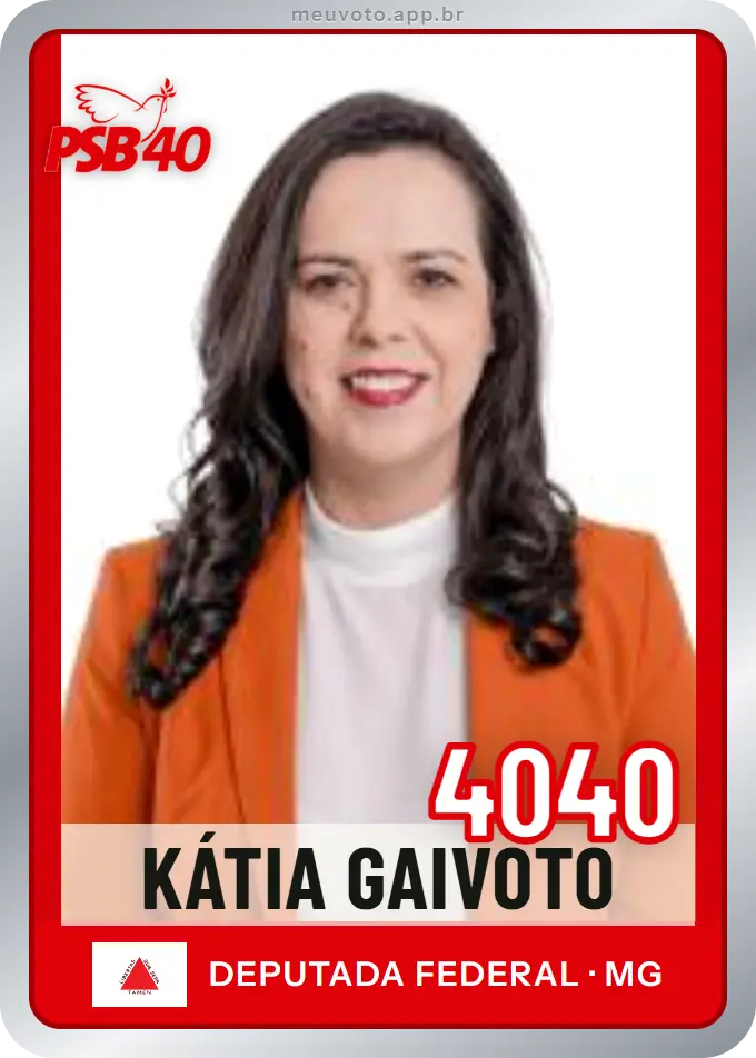 Carta de Kátia Gaivoto, número 4040, PSB