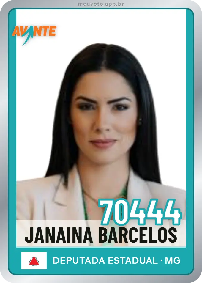 Carta de Janaina Barcelos, número 70444, Avante