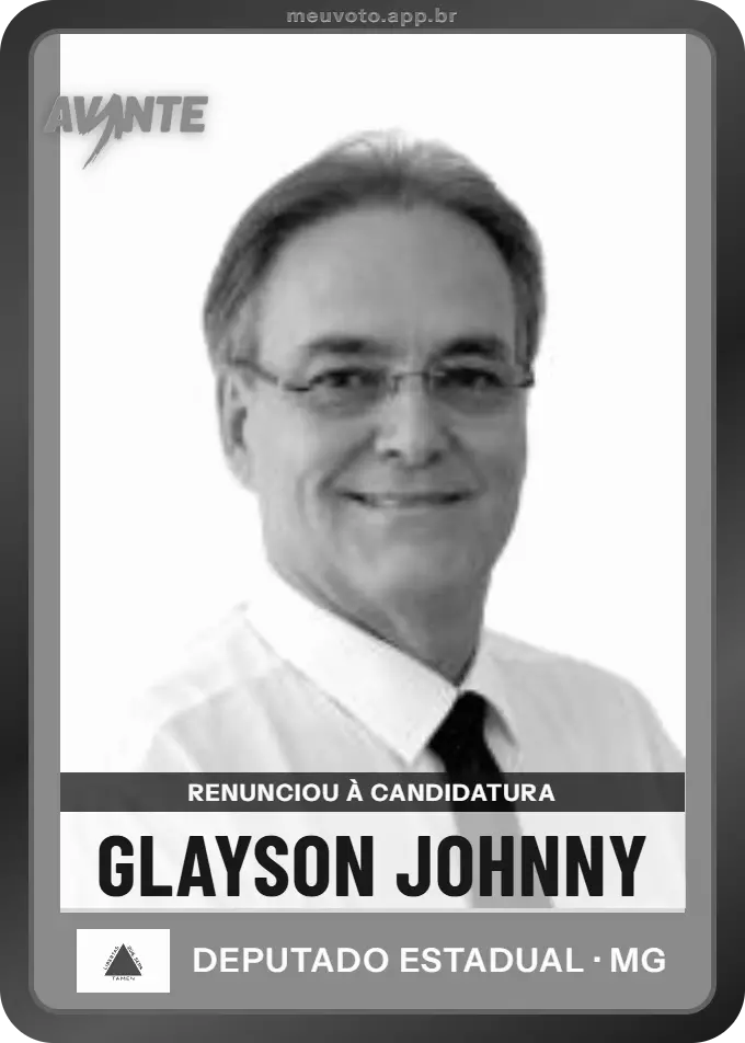 Carta de Glayson Johnny, Avante. Renunciou à candidatura e não vai à urna.