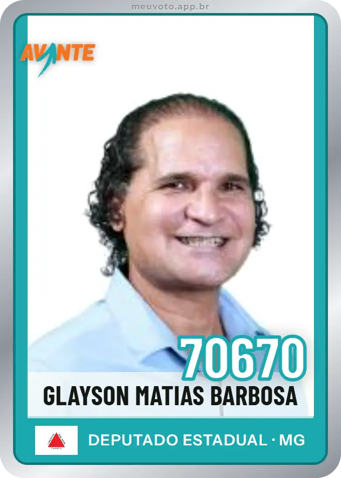 Carta de Glayson Matias Barbosa, número 70670, Avante