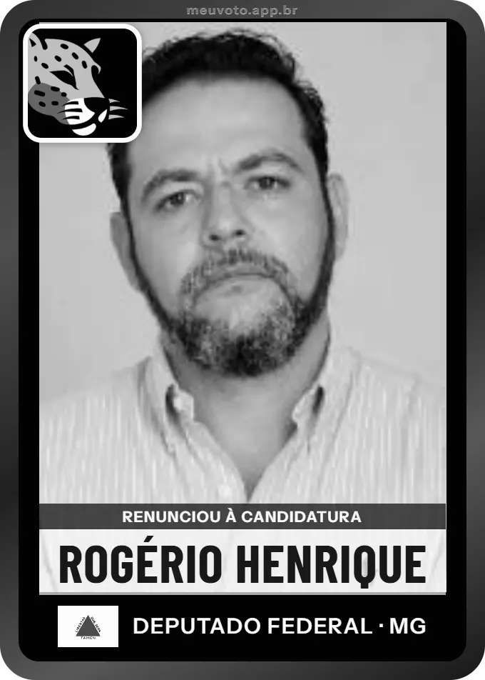 Carta de Rogério Henrique, Missão. Renunciou à candidatura e não vai à urna.
