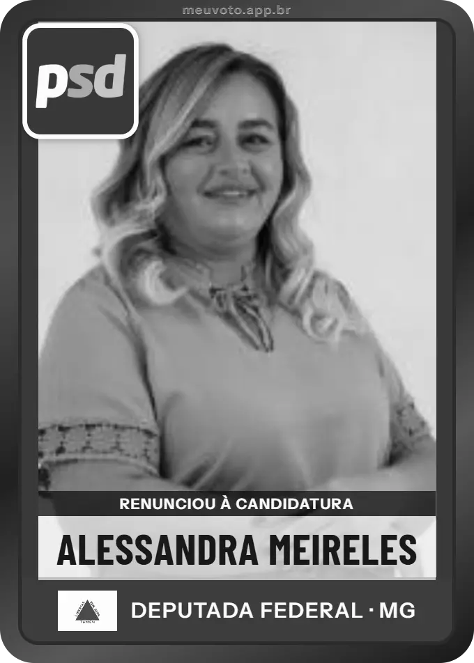 Carta de Alessandra Meireles, PSD. Renunciou à candidatura e não vai à urna.