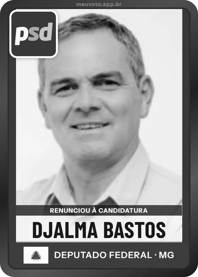 Carta de Djalma Bastos, PSD. Renunciou à candidatura e não vai à urna.