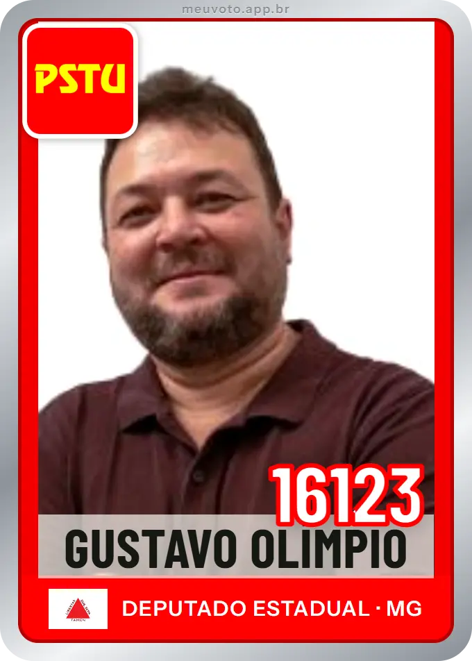Carta de Gustavo Olímpio, número 16123, PSTU
