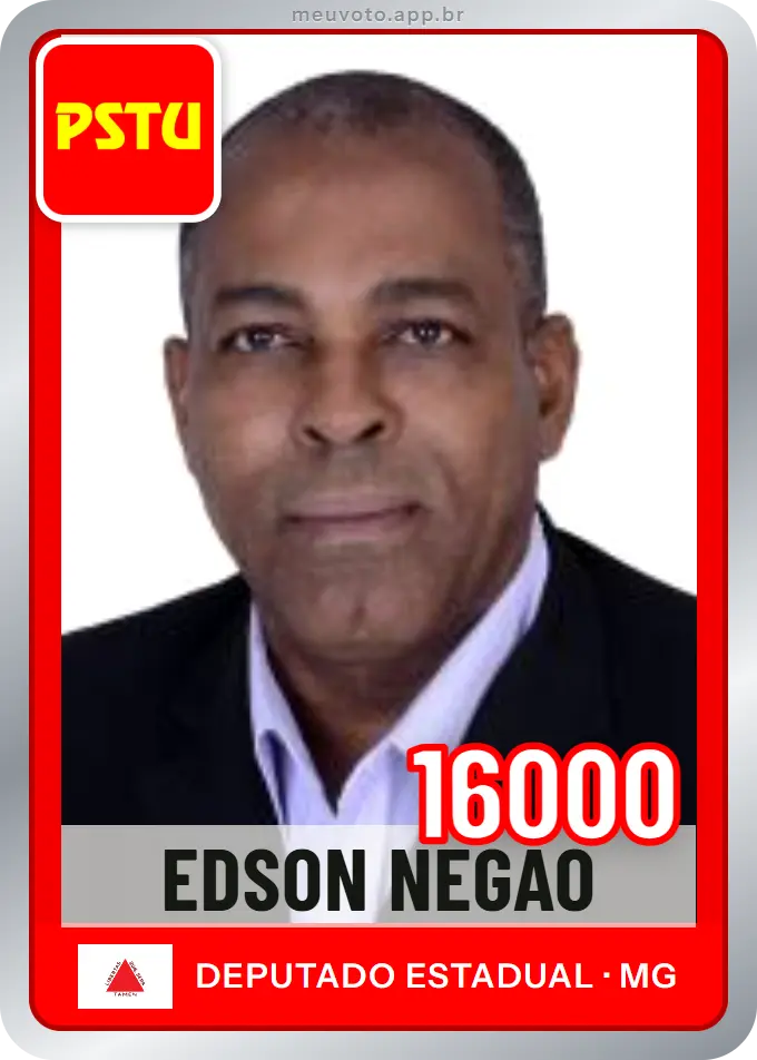 Carta de Edson Negão, número 16000, PSTU