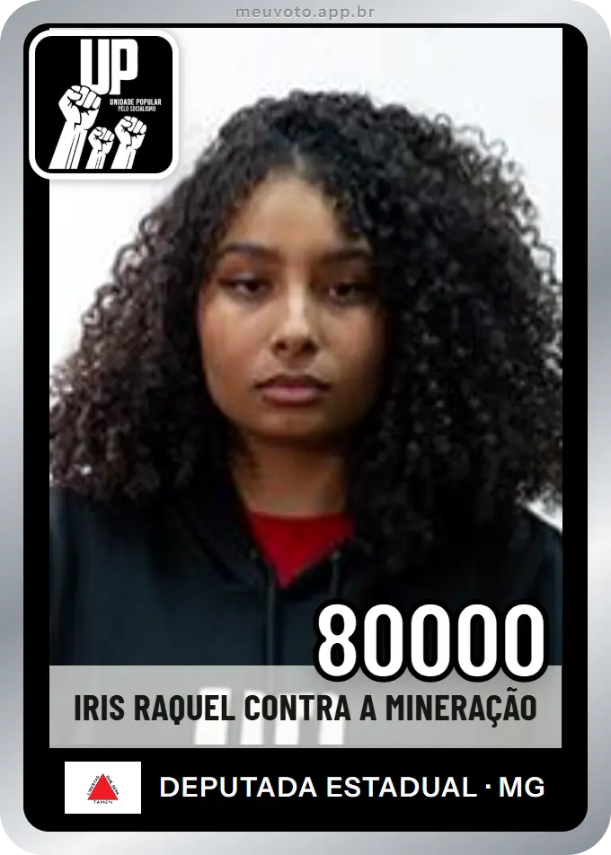 Carta de Iris Raquel Contra A Mineração, número 80000, UP