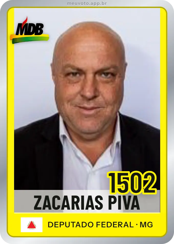 Carta de Zacarias Piva, número 1502, MDB