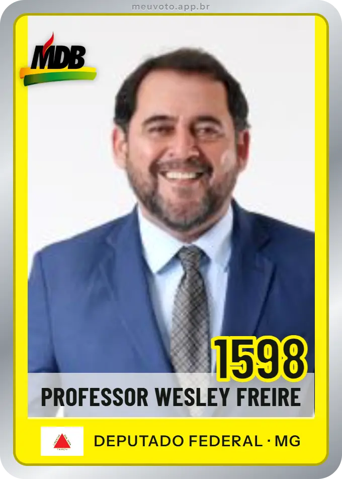 Carta de Professor Wesley Freire, número 1598, MDB