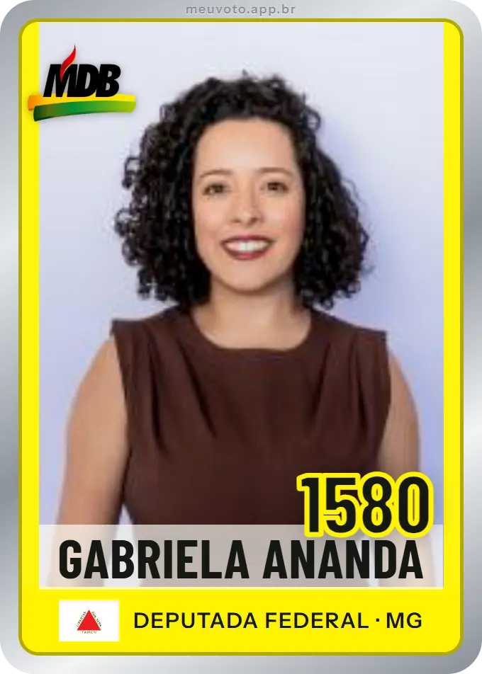 Carta de Gabriela Ananda, número 1580, MDB