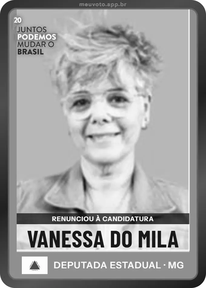Carta de Vanessa do Mila, Podemos. Renunciou à candidatura e não vai à urna.