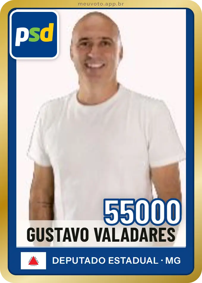 Carta de Gustavo Valadares, número 55000, PSD