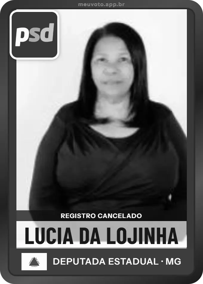 Carta de Lucia da Lojinha, PSD. Teve o registro cancelado e não vai à urna.