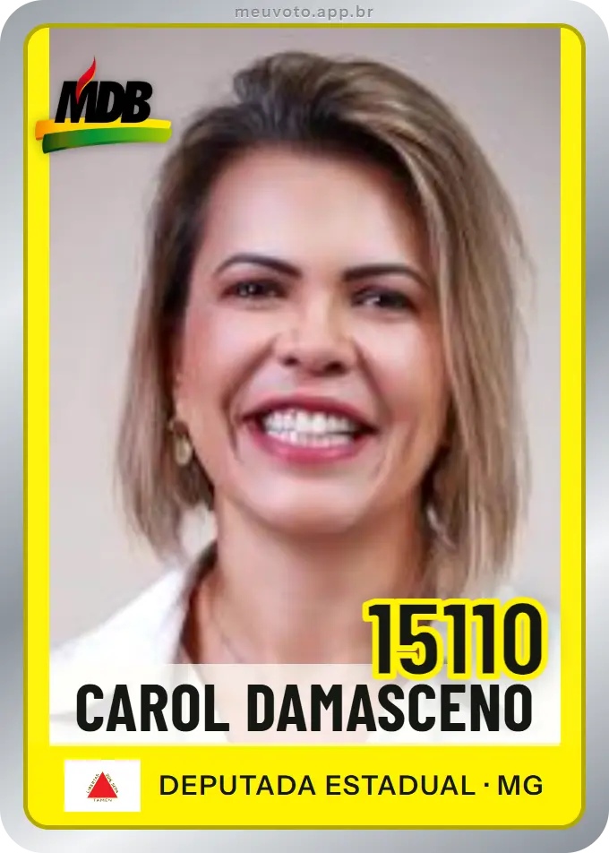 Carta de Carol Damasceno, número 15110, MDB