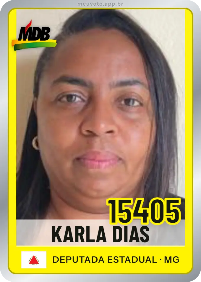 Carta de Karla Dias, número 15405, MDB