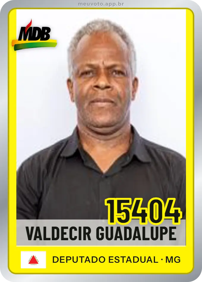 Carta de Valdecir Guadalupe, número 15404, MDB