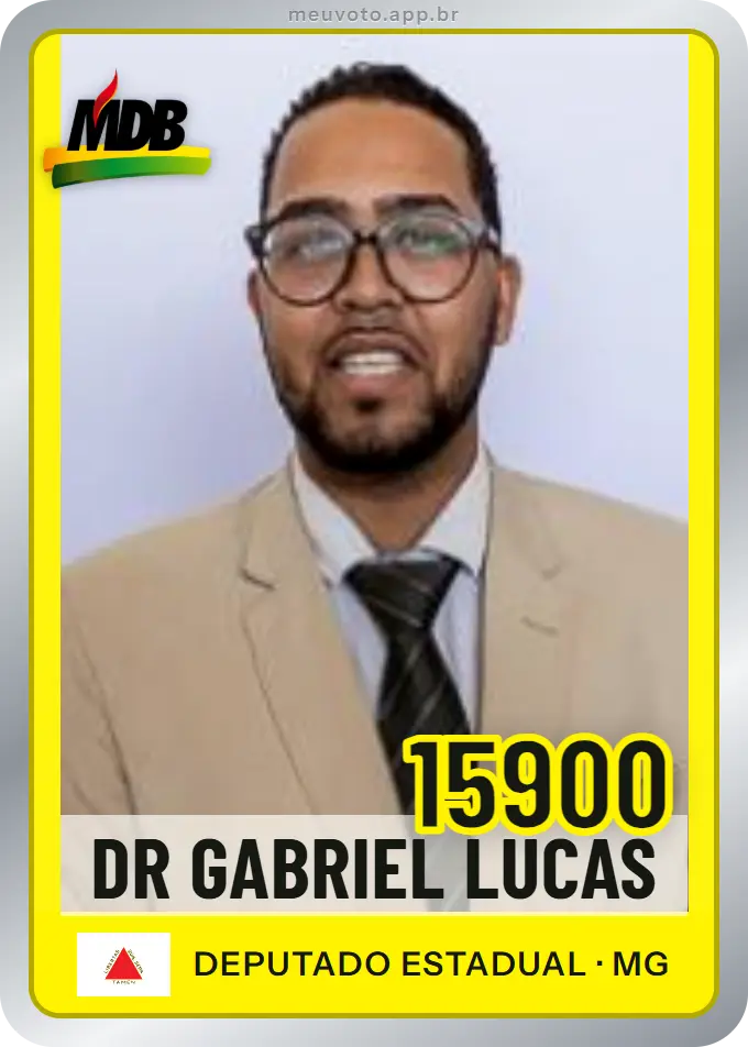 Carta de Dr Gabriel Lucas, número 15900, MDB
