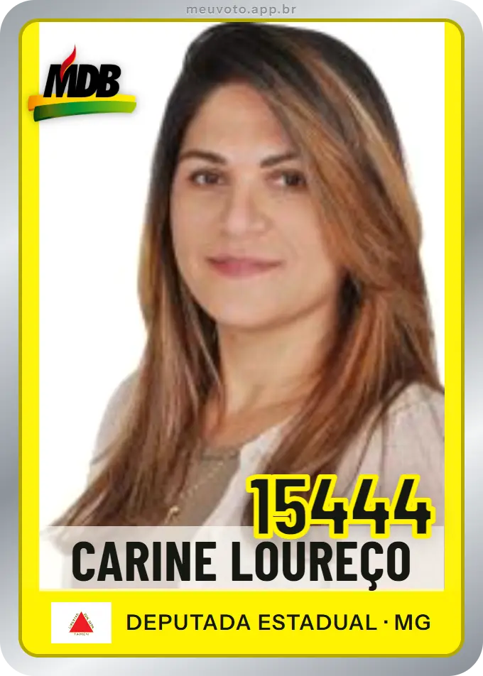 Carta de Carine Loureço, número 15444, MDB